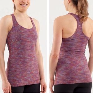 LULULEMON COOL RACERBACK TANK TOP Pink Purple striped 4